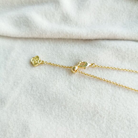 Kendra Scott Rosalie Green Crystal Tennis Bracelet Gold - Picture 3 of 3